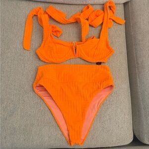Beach Riot Orange Bikini Set